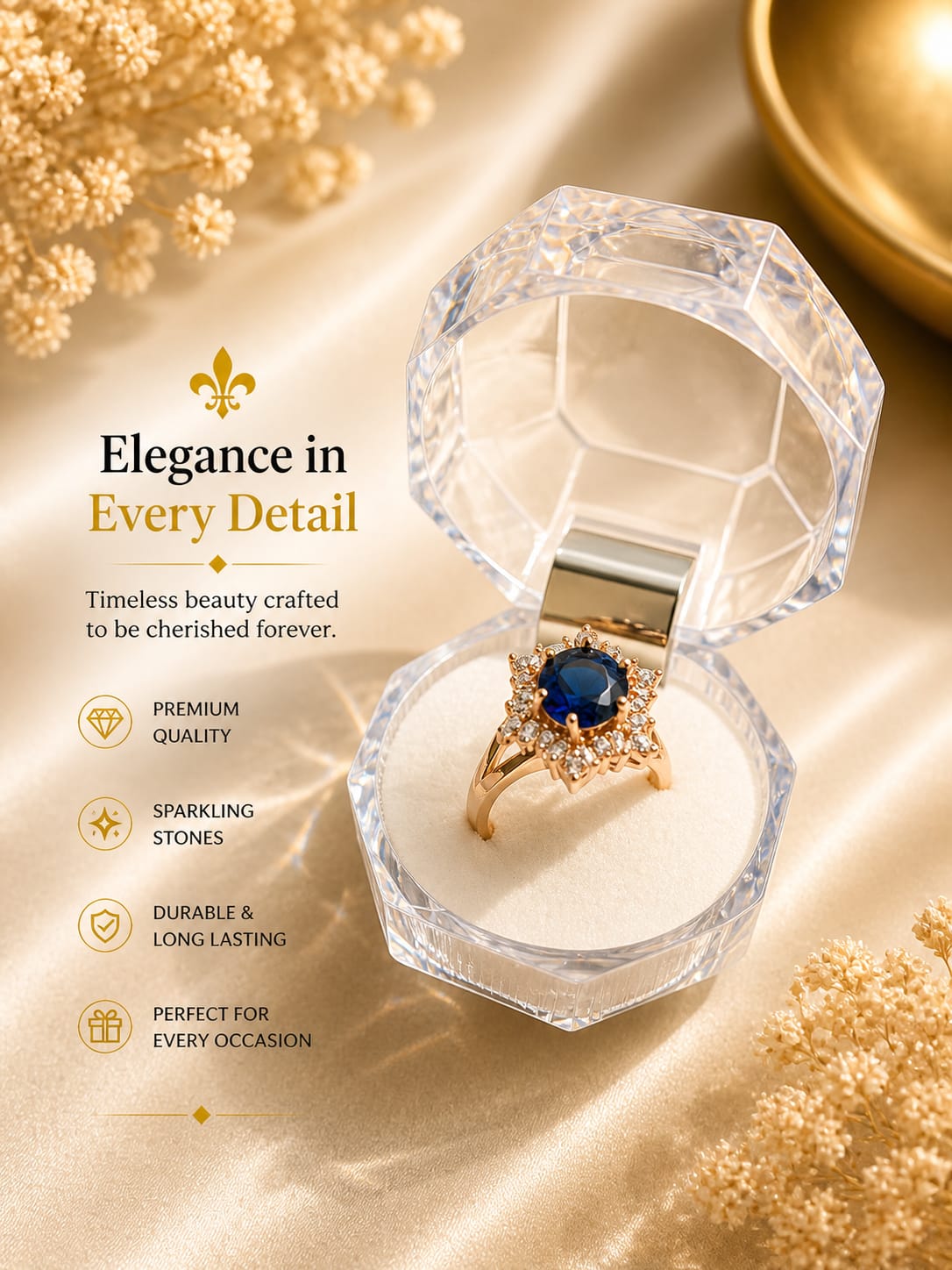 Sapphire Crown Signature Ring