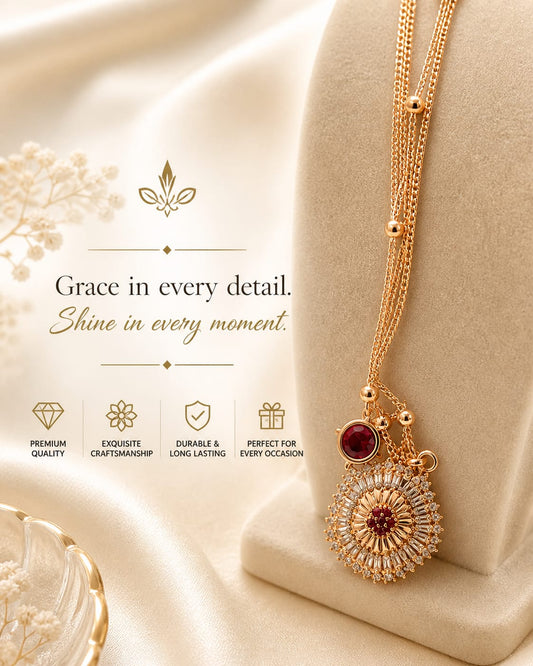 Royal Grace Ruby Pendant Necklace