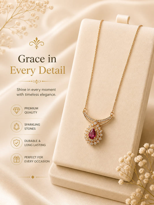 Royal Ruby Grace Pendant Necklace