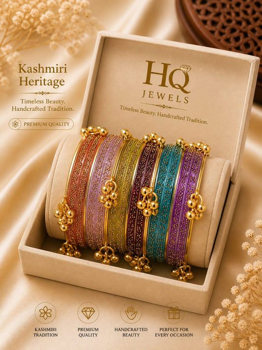 Kashmiri Heritage Premium Multicolor Designer Bangle Set